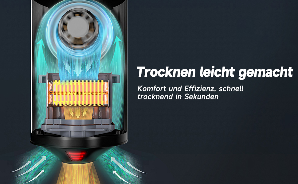 Автоматичний сушар для рук AnyDry 2805: компактний, високошвидкісний, з нержавіючої сталі, 1350W