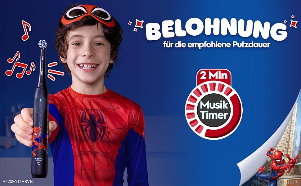Електрична зубна щітка Oral-B iO Series 2, набір з 2 шт, чорний/зелений (Spiderman Black)