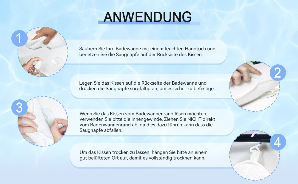 Подушка для ванни Poemland Extra Dickes – велика, з підтримкою шиї, спини та голови (сіра)