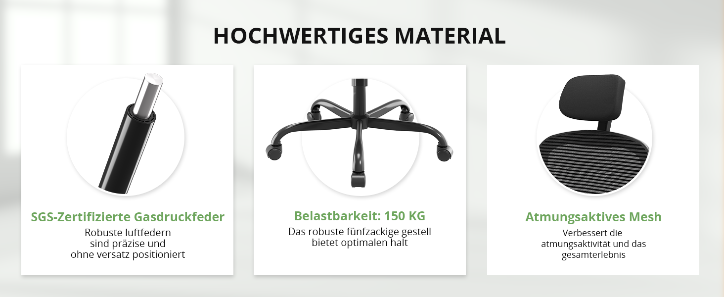 Офісний стілець Synorla ергономічний з підтримкою спини, 150 кг, чорний з підголівником