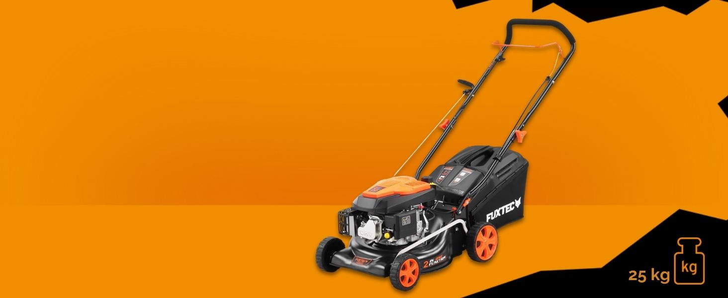 Бензинова газонокосилка FUXTEC FX-RM4646ECO 3в1 • 3,5PS, 2,6kW, 46см ширина зрізу, 50л травосбірник, мульчування, викид ззаду