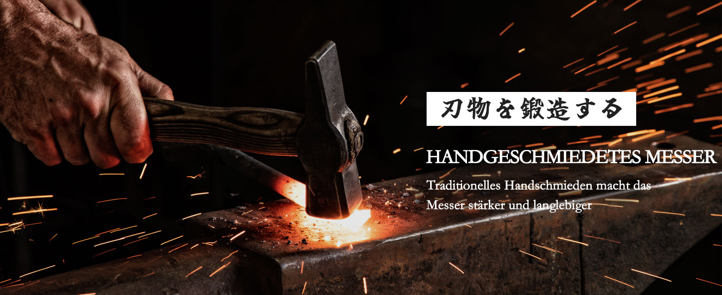 Кухонний ніж SHAN ZU з дамаської сталі з мідним лезом, ручне ковальство, японський ніж, 33 шари дамаської сталі, мідь, професійний, 20 см, серія VENUS. Також: ніж для фруктів 9,5 см