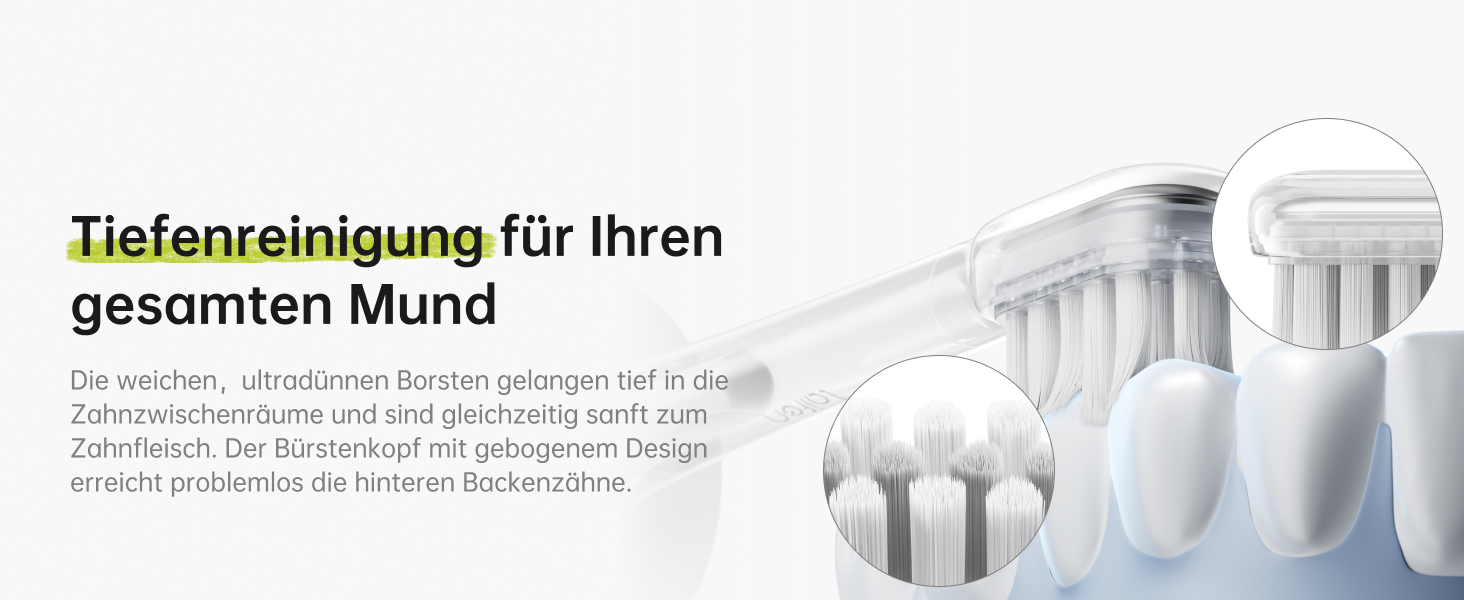 Laifen Wave Spezial: Електрична звукова зубна щітка з вібрацією та осциляцією, для дорослих, з додатком, 2 насадки (зелена)