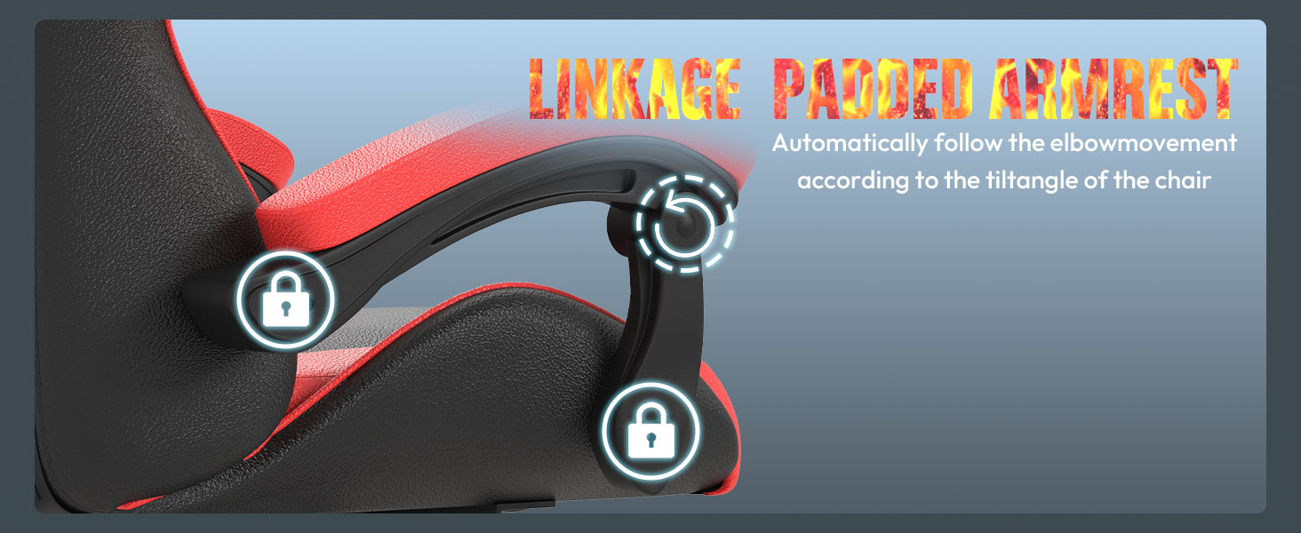 Ігровий крісло Bigzzia Ergonomiczne з підголівником та підлокітниками (Чорно-червоний, з підігрівом)