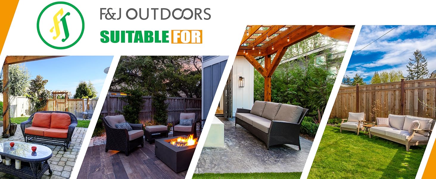 Накладка для садово-патіо меблів F&J Outdoors: водовідштовхувальна, захист від сонця, для 3-х місць, 208x99x61/89 см, бежева