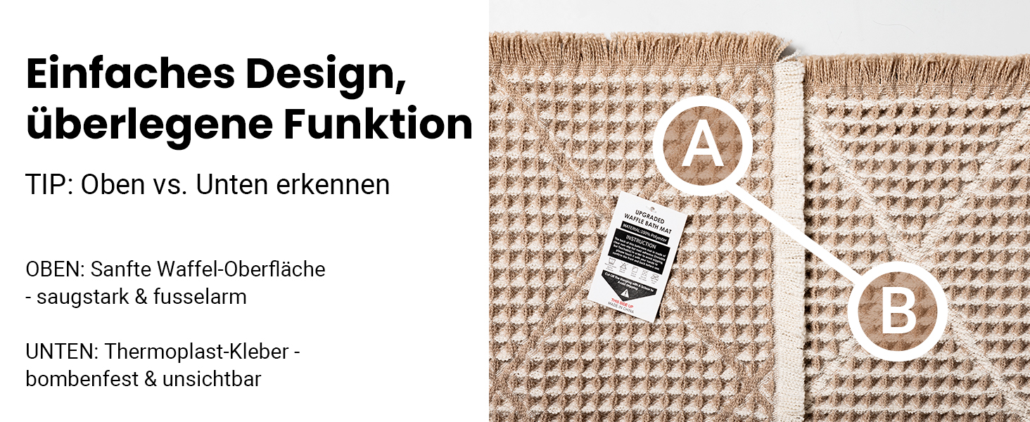 Набір килимків для ванної кімнати (2 шт.) - великий та середній, неслизькі, пранні, бохо-стиль, 51x120 см + 46x77 см, коричневий