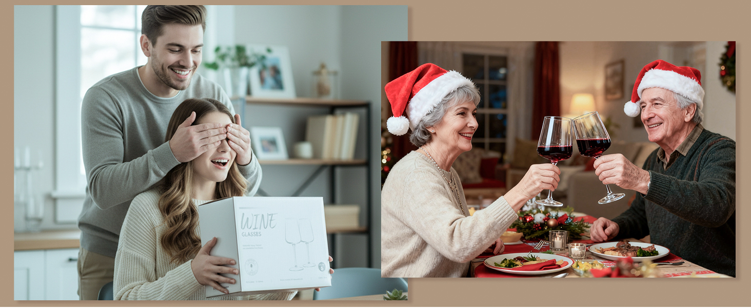 Набір келихів для вина PROST! 6 шт. 491 мл, без свинцю, для червоного вина, вечірок та компаній