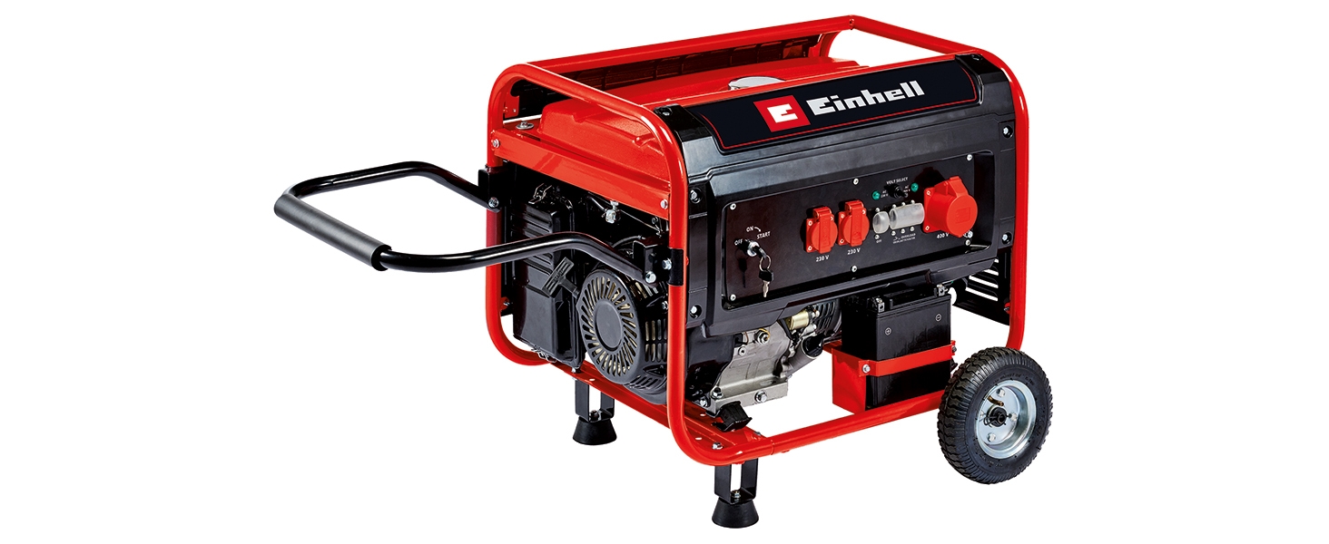 Бензиновий генератор Einhell TC-PG 55/E5 (5.5 кВт макс, 5 кВт ном), 4-тактний двигун, бак 25 л, 2x230В, 1x400В