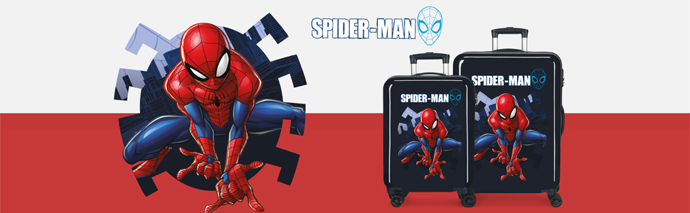 Дитяча валіза Marvel Spiderman синя 50x38x20см ABS Lock 34L 2.3кг 4 колеса ручна поклажа