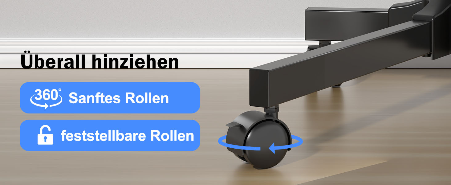 Підставка для телевізора XINLEI, телевізійна візок для телевізорів 13-50 дюймів, регульована висота, кут нахилу 30°, з колесами, VESA 200x200 мм, ML1350
