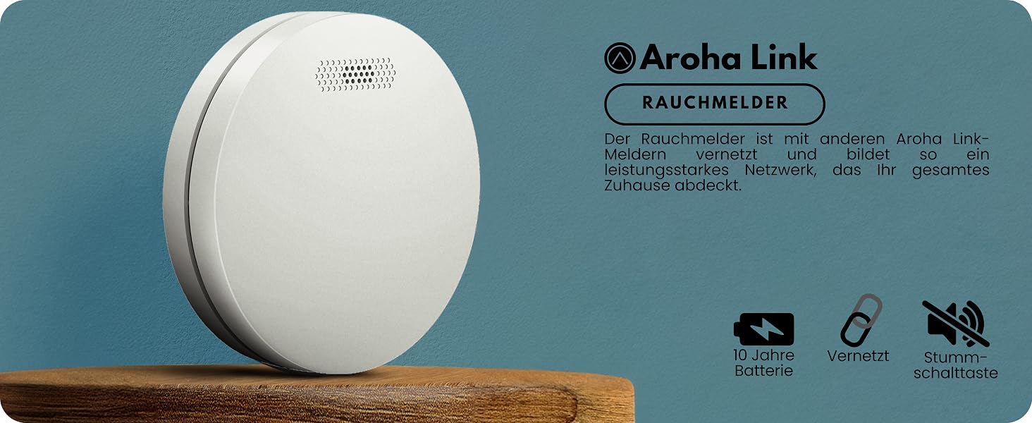 Розумний датчик чадного газу Aroha Smart Connect WLAN (набір 2 шт) — детектор CO з підтримкою Tuya & Smart Life, батарея на 10 років