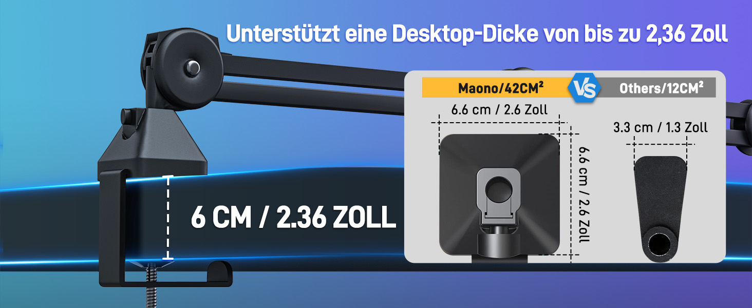 Мікрофонна стійка MAONO BA37, регульована, з адаптером 3/8