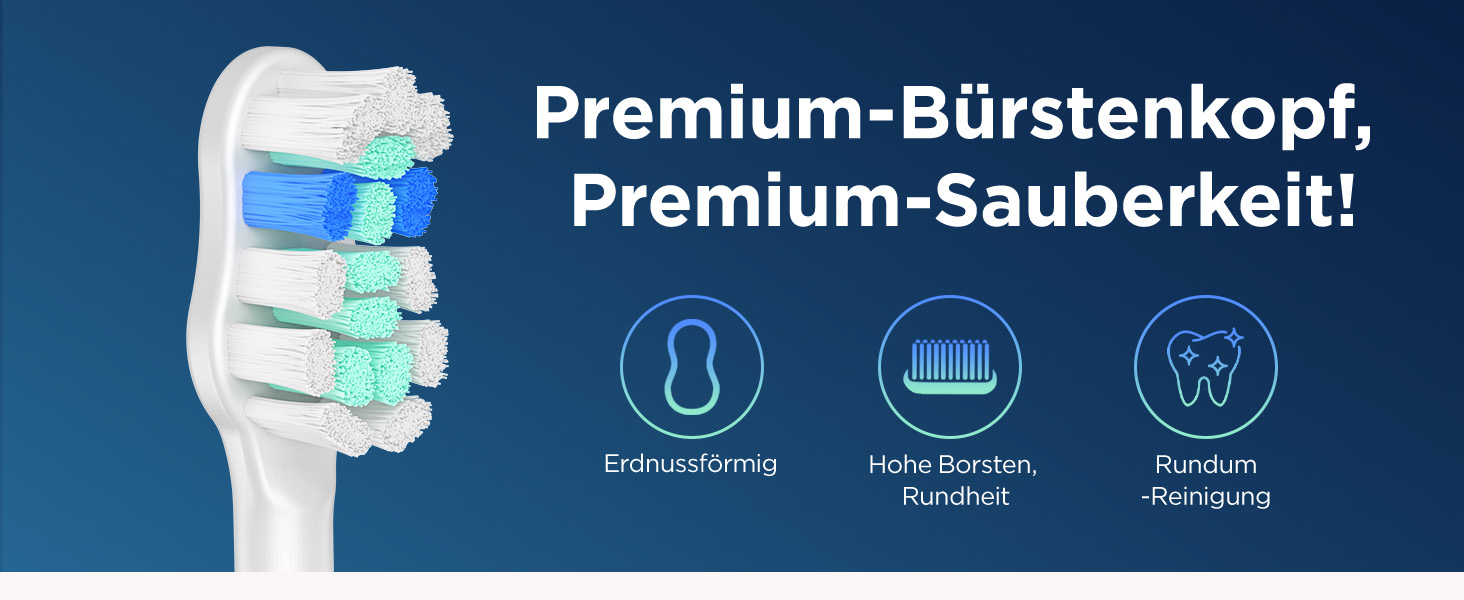 Електрична звукова зубна щітка для дорослих та дітей, 5 режимів чищення, 3 рівні інтенсивності, таймер, 8 насадок, кейс для подорожей, біла (1 шт.)