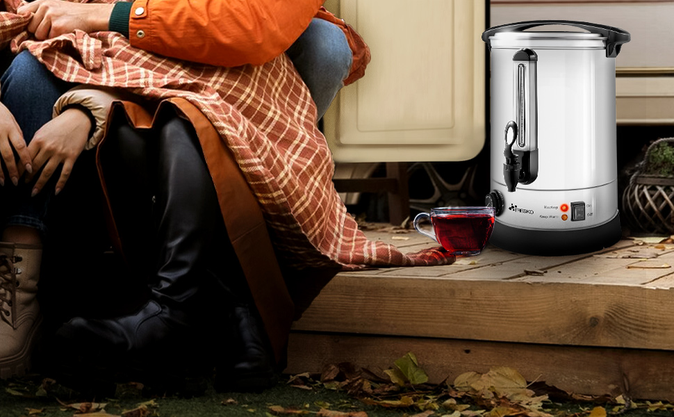 ТRESKO® Електричний казанок для глінтвейну на 30 літрів з нержавіючої сталі, 2500W, автомати для гарячих напоїв, нагрівач води