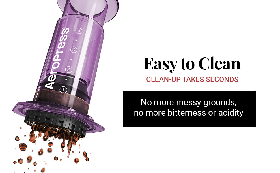 AeroPress Clear - Френч-прес для кави та еспресо, портативний, ліловий