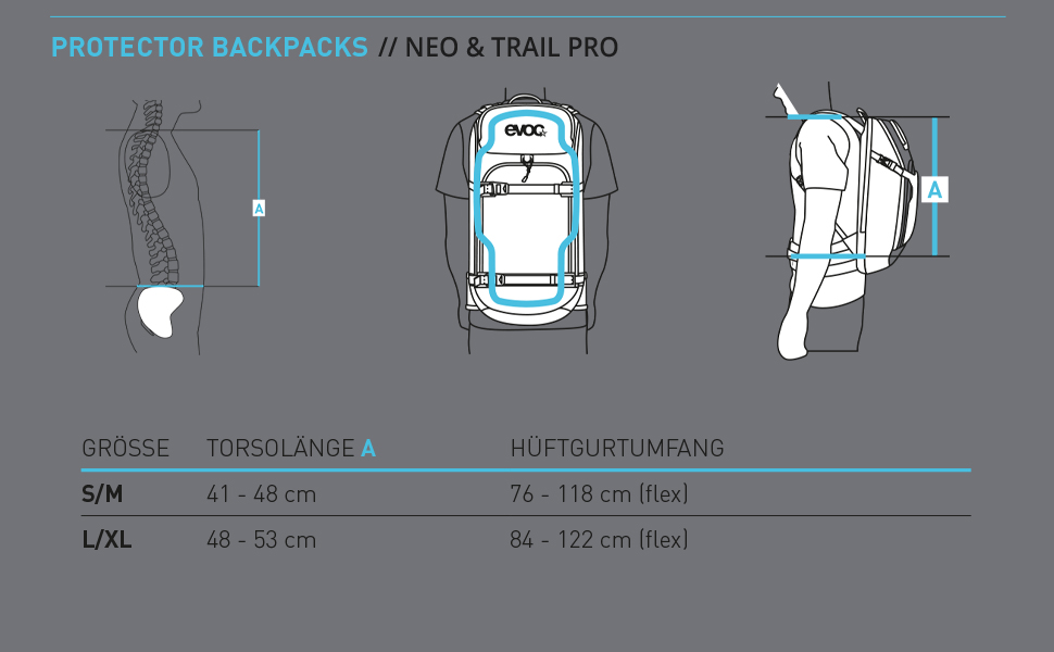 Рюкзак-протектор EVOC TRAIL PRO 16л для одноденних екскурсій та трейл-райдингу, велорюкзак (рюкзак із захисною плівкою для спини LITESHIELD PLUS, екстра легкий, відділення для гідратаційного міхура 3 л, розмір L/XL), різнокольоровий