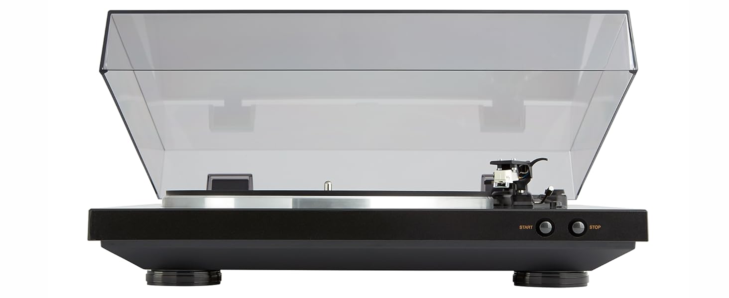 Denon DP-300F повністю автоматичний програвач вінілу з ремінним приводом, вбудованим передпідсилювачем, чорний