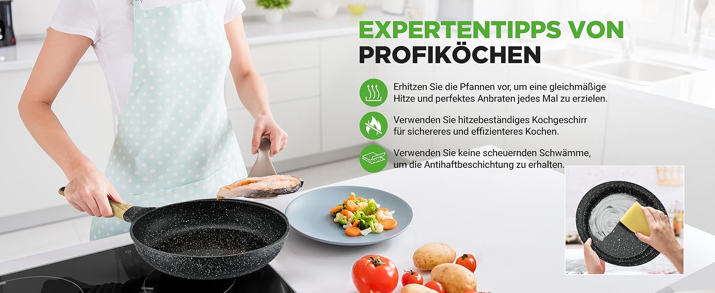 Набір посуду NutriChef 22 предмети антипригарний мармуровий: сковороди, каструлі, аксесуари для кухні (індукція, посудомийна машина)