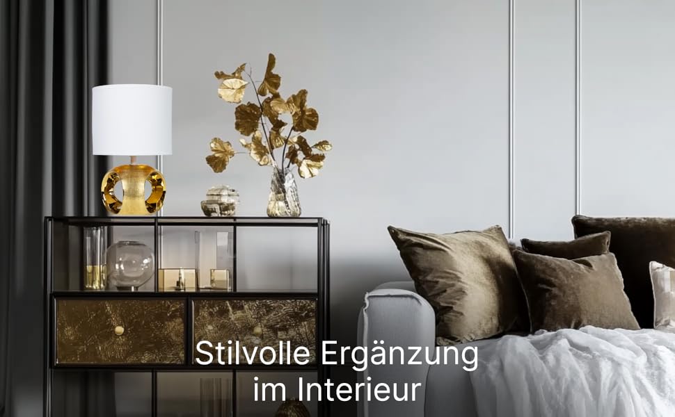 ARTE LAMP LED лампа настільна – класична декоративна хромована настільна лампа з білим тканинним абажуром для вітальні та спальні – з кабелем, хром, білий (золотий, білий)