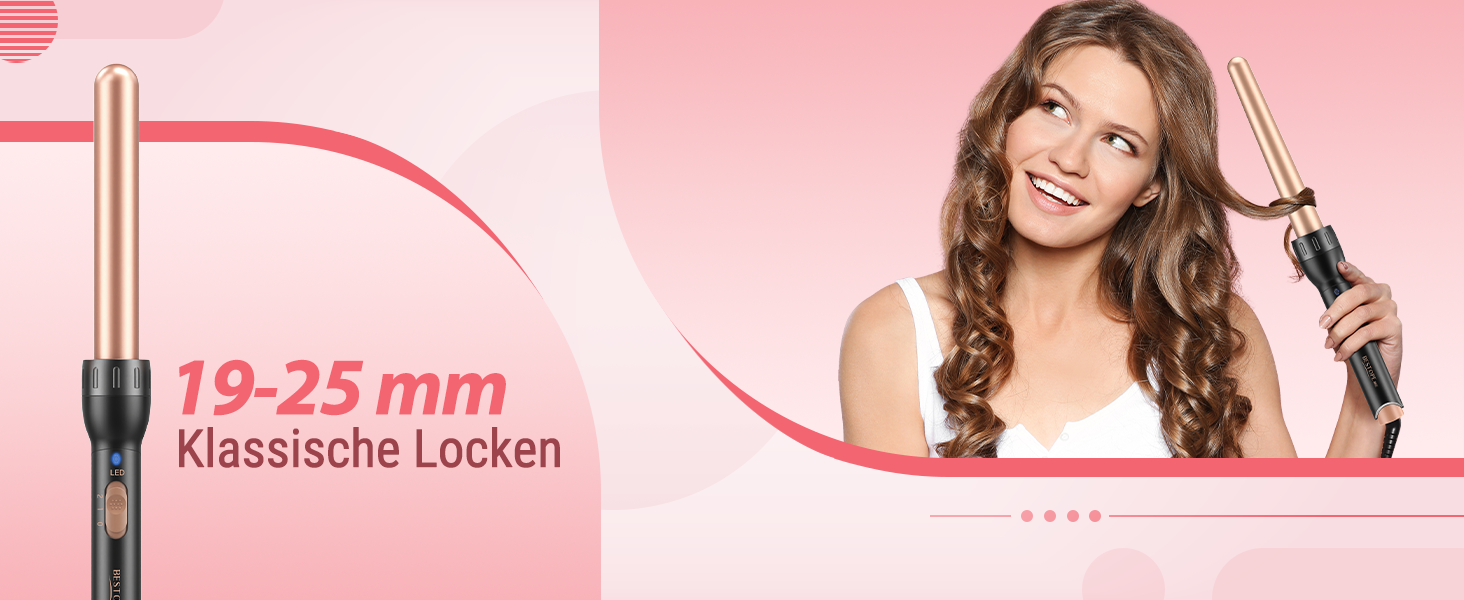 Набір для завивки та випрямлення волосся BESTOPE MIX 5-в-1 з 5 насадками, 10-32 мм, швидкий нагрів, регульована температура (золотий)