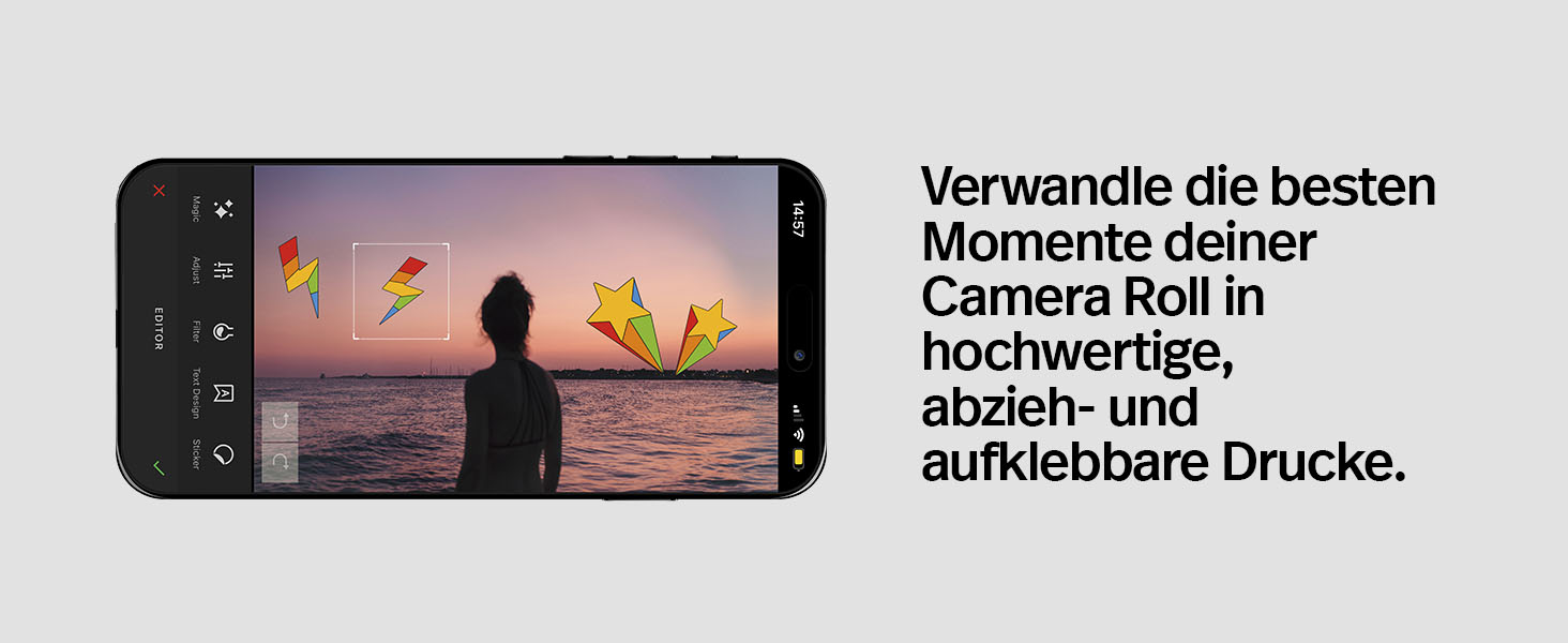 Polaroid Hi-Print+ - Друге покоління: Портативний фотодрук з Bluetooth + Пакет плівки (40 шт.)