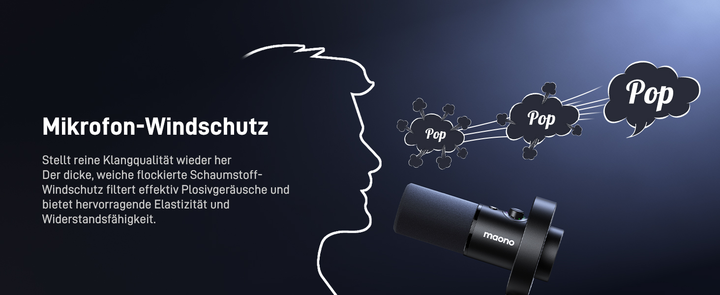 MAONO PD300X подкаст-мікрофон XLR/USB з шумозаглушенням, 192kHz/24Bit Hi-Fi аудіо, кнопка вимкнення звуку, програмне забезпечення для подкастингу, стрімінгу та студійного запису