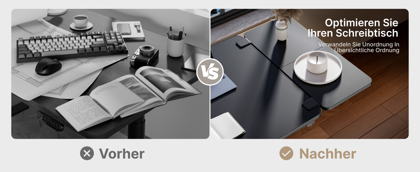 Підставка для ноутбука на стіл ергономічна, 700x300 мм, з підставкою для клавіатури та регульованою підлокітником, чорна | Розширювач столу для дому та офісу