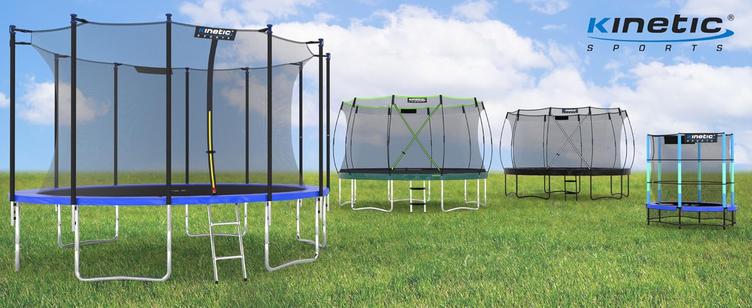 Батут вуличний KINETIC SPORTS Salto Plus Ø183 см з сіткою, драбиною та захисним покриттям - для дітей