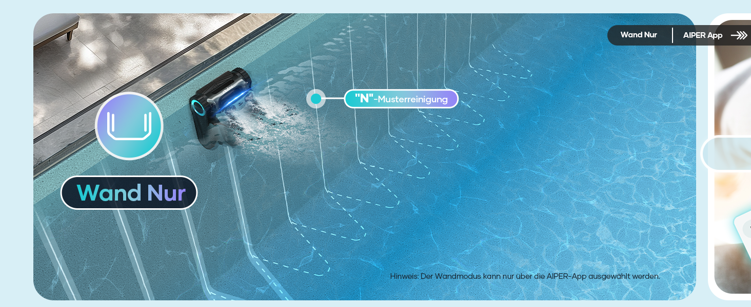 Робот-пилосос для басейну AIPER Scuba S1 Pro: автоматичне очищення дна, стін та водної лінії, розумна навігація, акумулятор до 180 хвилин, для басейнів до 200 м²