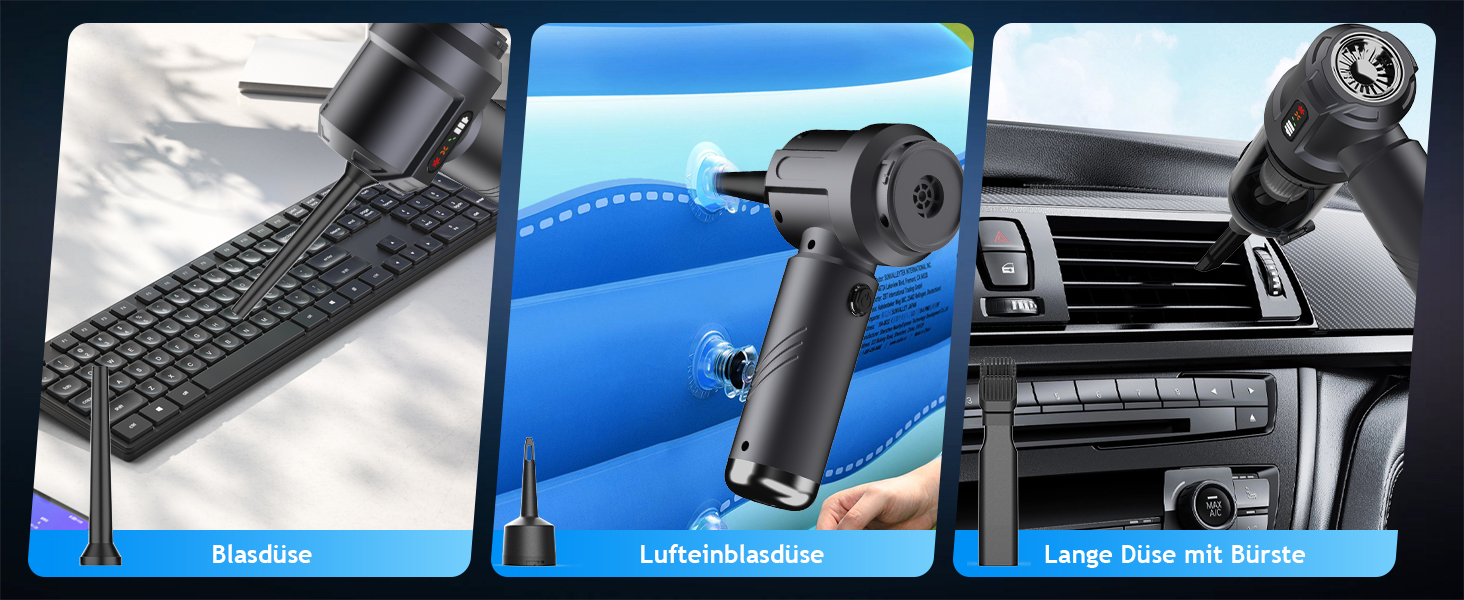 Акумуляторний ручний пилосос 4 в 1 для дому та авто, 25000Па, бездротовий портативний пилосос з автоматичним спорожненням контейнера, для шерсті тварин, сірий