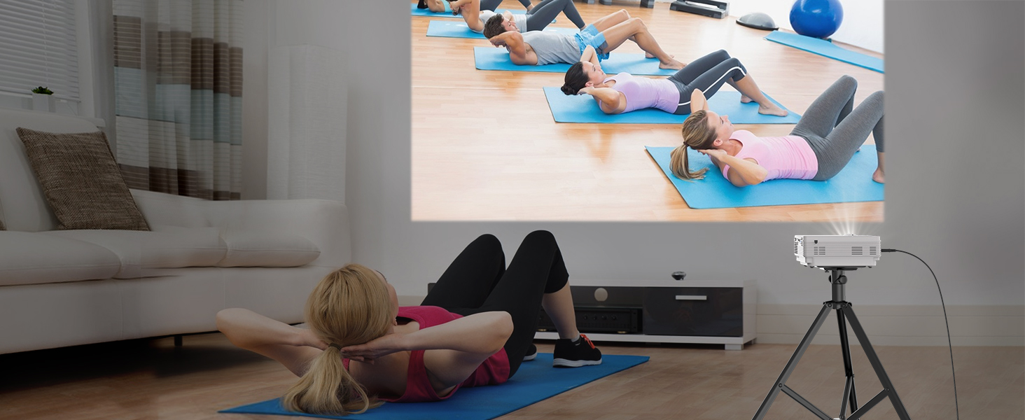 Проектор Staratlas Beamer 5G WiFi Bluetooth Full HD 12000 Lumen, Native 1080P 4K, для домашнього кінотеатру, сумісний з iOS/Android/Fire Stick/HDMI/USB/PS5, білий