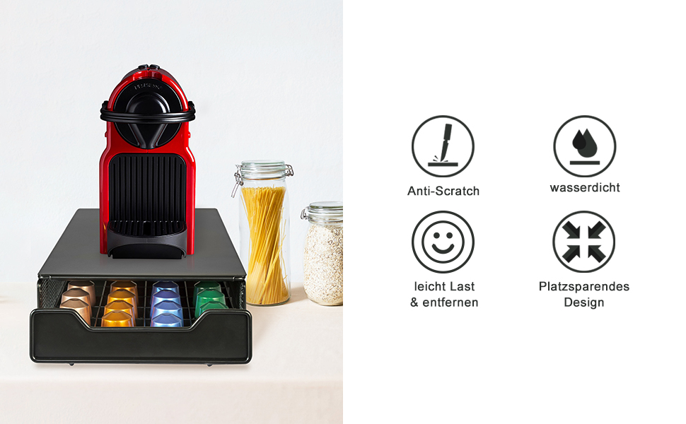 Утримувач для капсул кави, ящик-органайзер для Nespresso, вміщує 60 шт.