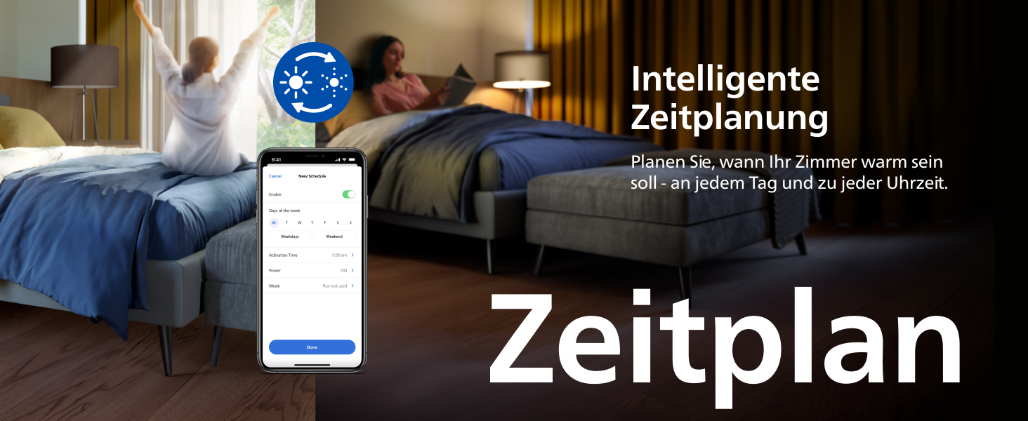 Керамічний тепловентилятор-товпік Philips Smart 5000 серії, 2000 Вт, чорний