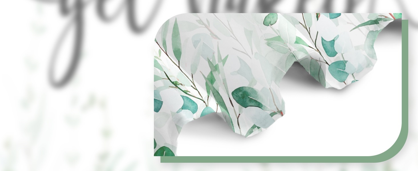 Шторка для душу 180x220 см, антигрибкова, з тропічним дизайном (зелені пальмові листя, евкаліпт, гриби), водонепроникна, з поліестеру, придатна для прання, для ванної кімнати, з 12 гачками