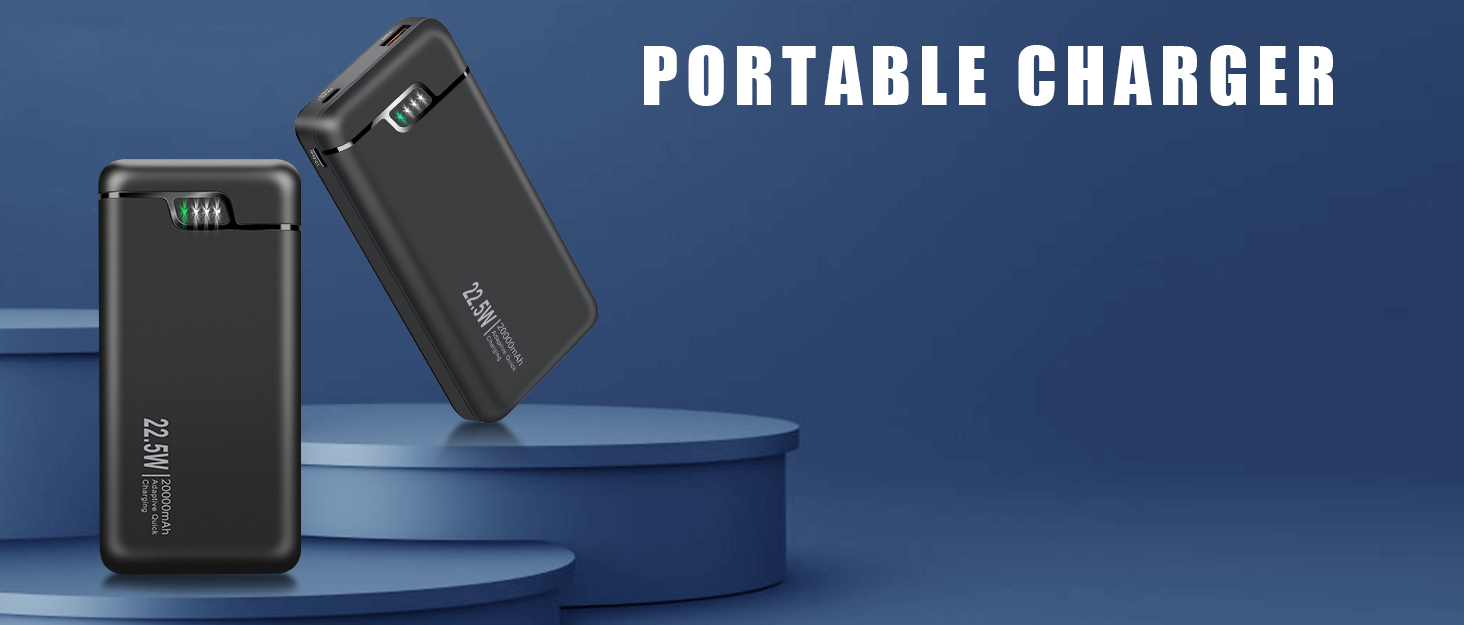 Швидка зарядка 22,5 Вт USB C PD3.0 QC4.0 для смартфонів та планшетів, 20000mAh -