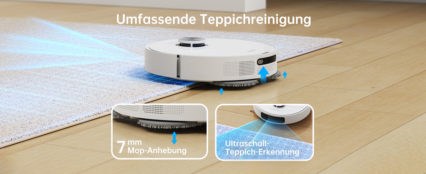 Робот-пилосос Dreame L10 Prime з автомийкою для мопів, LDS-навігацією, 4000Pa потужністю всмоктування, 3D-картуванням та WiFi/APP управління