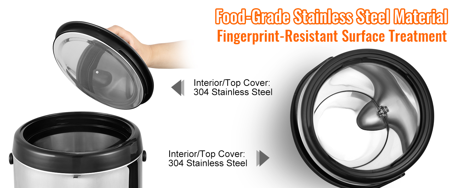 Диспенсер для напоїв VEVOR 17.2 л з нержавіючої сталі - гарячий та холодний, для кави, молока, соку, води