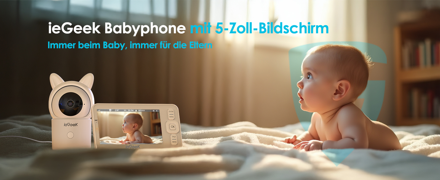 Відеоняня ieGeek з камерою 1080P, Wi-Fi, 5