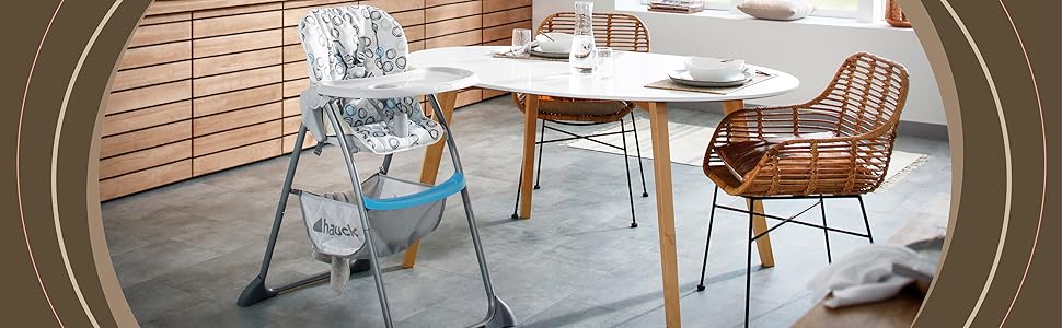 Дитячий стільчик Hauck Sit N Fold - компактний, легкий, з регульованою спинкою та великим кошиком (бежевий)
