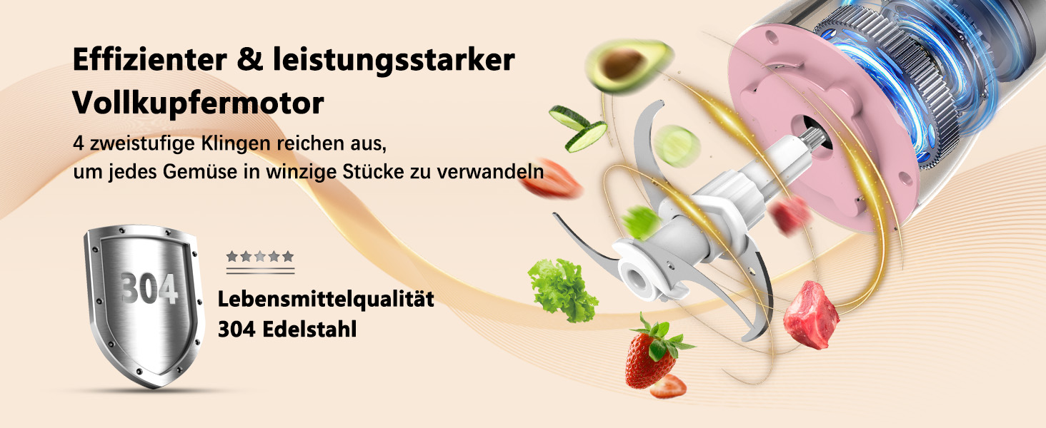 Електричний подрібнювач для кухні 1.5L, подрібнювач курки, овочів, фруктів, м'яса, для дитячого харчування, 250W