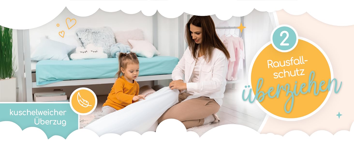 Подушка для годування Zoula Kidz® надувна, портативна (150 см) з бавовняним чохлом OEKO-TEX – для подорожей та дому