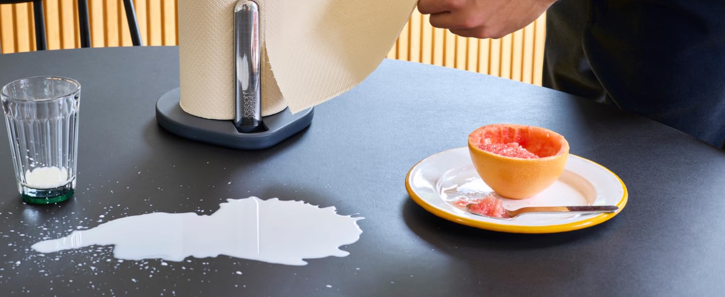 Кухонний тримач для рулонів Joseph Joseph Hold Graphite з федер-механізмом