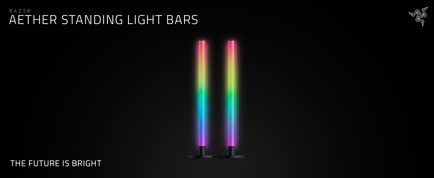 Razer Aether Light Bars - RGB лампа для монітора з підсвічуванням, сенсорним керуванням та регулюванням кольору та яскравості, чорний
