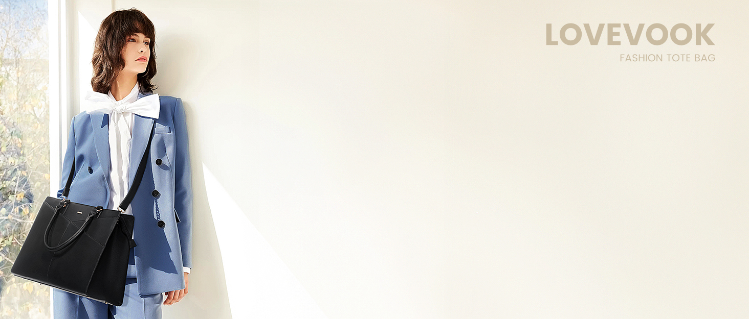 Сумка для ноутбука 17 дюймів LOVEVOOK: жіноча сумка-шоппер, робоча/шкільна сумка, велика сумочка на плече, чорна