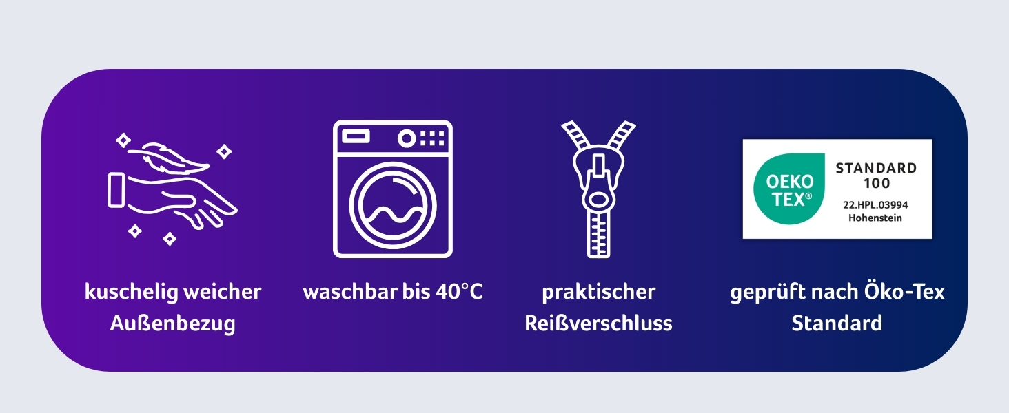 Ортопедична подушка для ніг Traumnacht Medical для запобігання пролежнів, бавовняний двошаровий чохол, сертифікат Öko-Tex, виробництво за німецькими стандартами якості. Чохол: бавовна, білий (з Visco-накладкою)