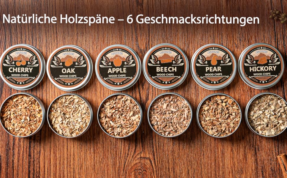 Набір для копчення віскі з пальником, 6 смаків, дерев'яні стружки, 2 склянки, 6 контейнерів для віскі, набір для коктейлів, набір для копчення напоїв, подарунок на день народження для любителів бурбону (без бутану)
