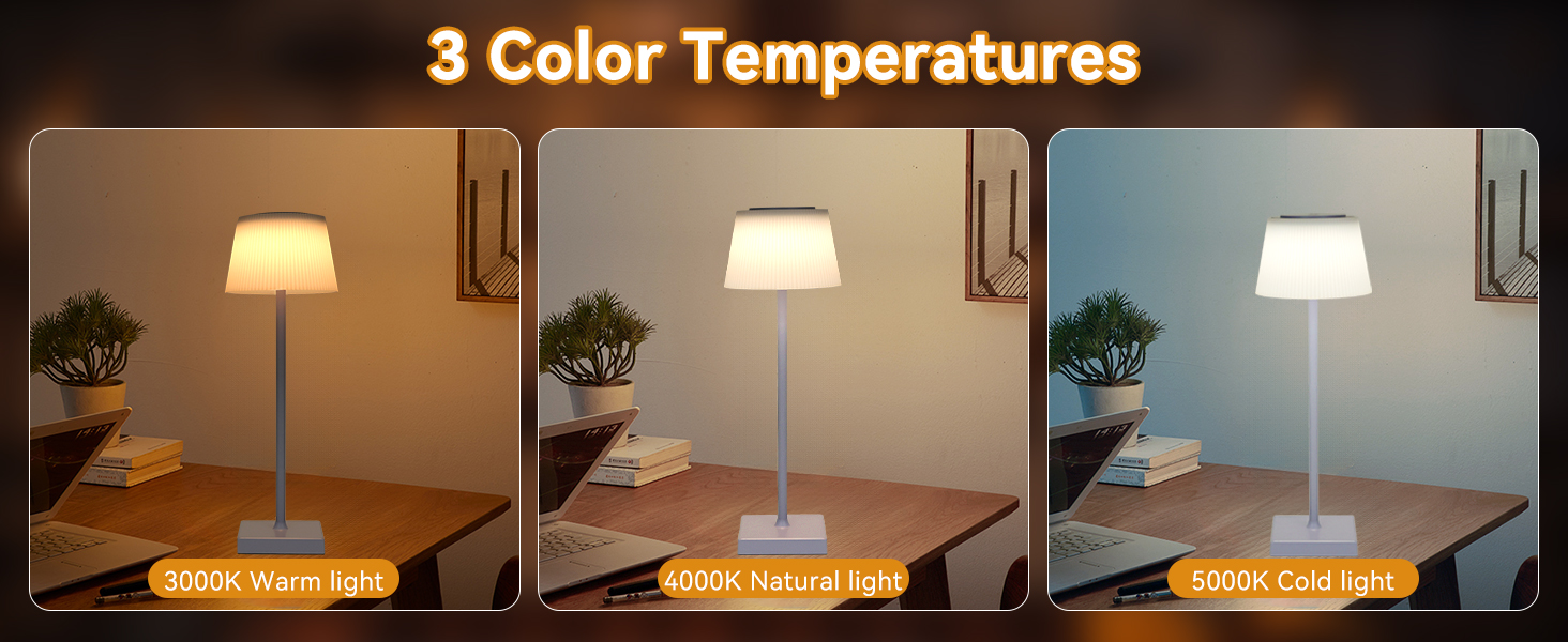 LED лампа Aigostar на акумуляторі, торшери бездротові, торшер з сенсорним керуванням, регулювання яскравості, 3 колірні температури, нічник IP54 вологостійкий для дому та саду, спальня, вітальня, ресторан, сад - (фіолетовий)