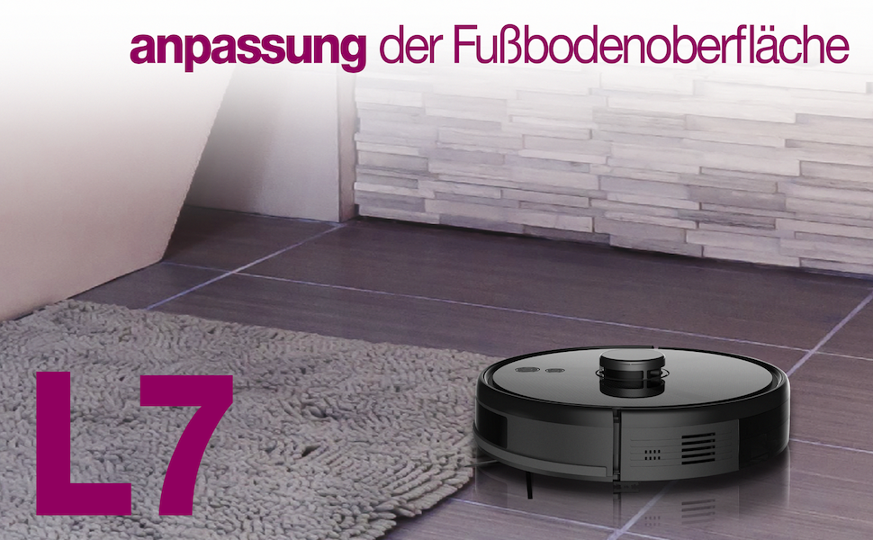 Робот-пилосос SALENTE L7 з функцією миття, 360° лазерна навігація, Wi-Fi, SLAM-картування, керування через додаток. Підходить для підлоги, паркету, килимів та видалення шерсті тварин. UV-стерилізація.