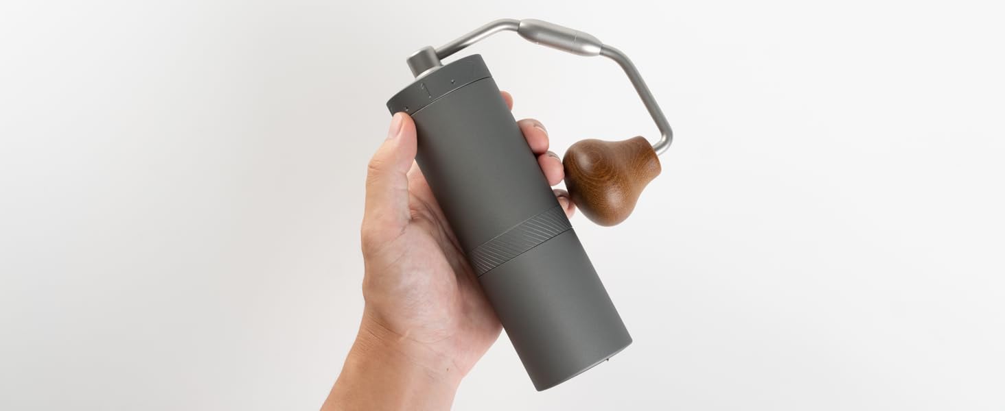 Кавомолка ручна 1Zpresso X-Ultra чорна, конічні жорна, металевий корпус, точне налаштування помелу
