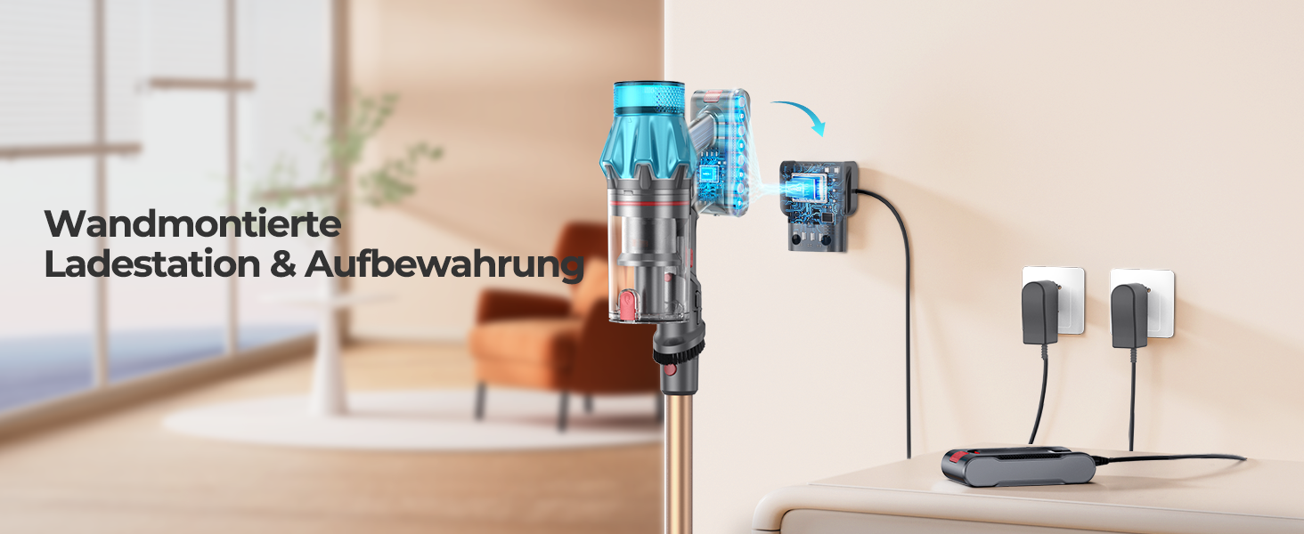 Бездротовий акумуляторний пилосос Fieety 8-в-1: потужне всмоктування 50kPa, 600W, 65 хвилин роботи, 1.6L, без мішка, для дому та авто, з турбощіткою та базою для зарядки. Ідеально для видалення шерсті тварин, килимів та твердих поверхонь.